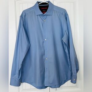 Awearness Kenneth Cole Awear-Tech dress Shirt size 17.5 slim fit 37.5 Chillflex